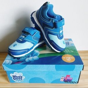 NEW! Blue’s Clues and You Light Up Velcro Tennis Shoes Toddler 8 Box Blues Rare